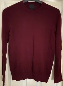 MENS BURGUNDY LONG SLEEVE JUMPER SMALL - Picture 1 of 3