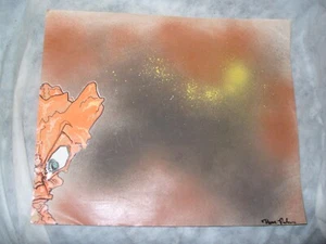 Obra de arte original Outsider Art Half Way Lucifer 14" X 17" - Imagen 1 de 3