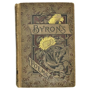 Byron's Poems (Antique Hardcover Book, 1886) Belford Clarke & Co Rare Old Poetry - Picture 1 of 13