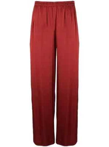 NEW VINCE Fine Knit Wide Leg Pull On Pants Dark Scarlet- Size L #S6212 - Picture 1 of 12
