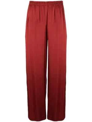 NEW VINCE Fine Knit Wide Leg Pull On Pants Dark Scarlet- Size L  #S6212 - Image 1 of 4