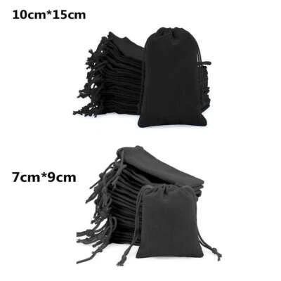 Juego de 25 bolsas de terciopelo con cordón para joyería anillo holgado fiesta boda regalo bolsa Foto 1 de 4