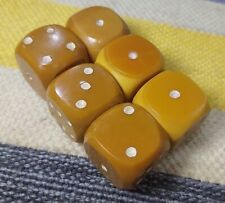 old bakelite amber 170 grams 6 Piece dice  suitable for rosary