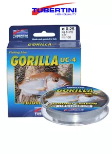 FILO TUBERTINI GORILLA UC4 FLUOROCARBON 100 M PESCA INVISIBILE RESISTENTE - Foto 1 di 1