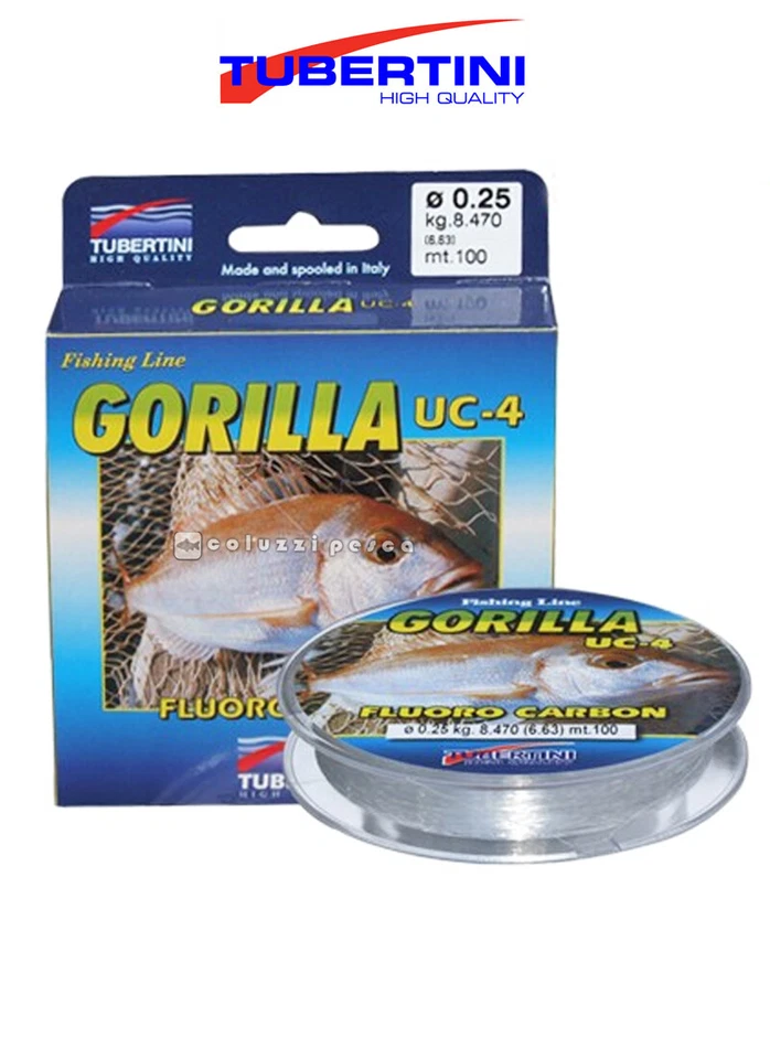 FILO TUBERTINI GORILLA UC4 FLUOROCARBON 100 M PESCA INVISIBILE RESISTENTE - Immagine 1 di 1
