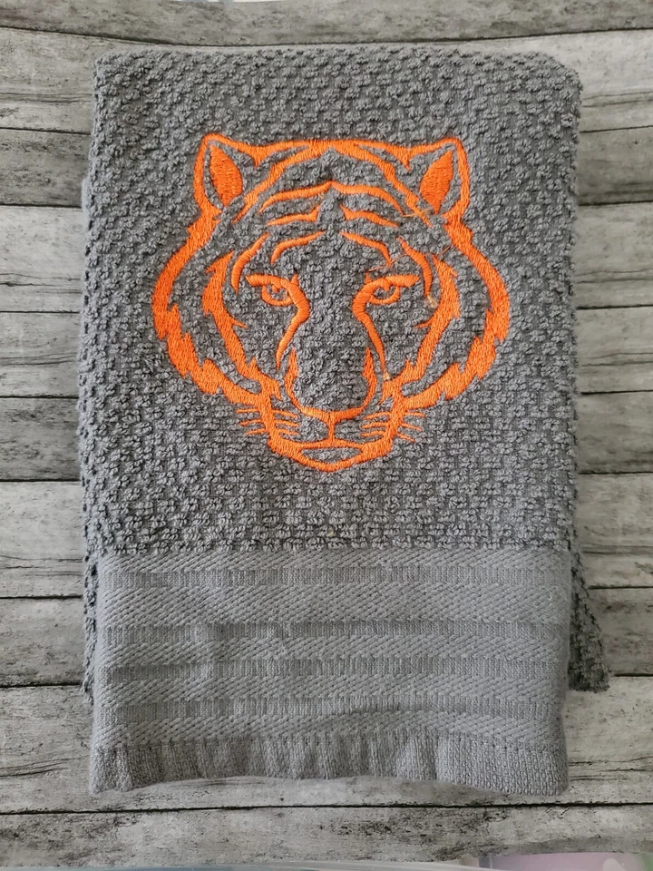 Nueva toalla gris cara de tigre hecha a mano Clemson  Foto 1 de 1