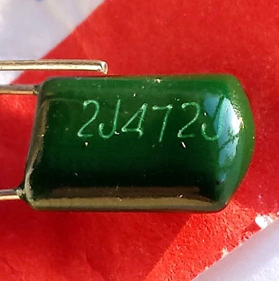 10 pieces x 4.7nF 4n7 4700pF 0.0047uF, 630v, Mylar capacitor polyester –ref:206 - image 1 of 3