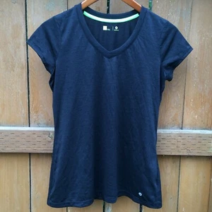 XERSION Workout Fitness Top T-shirt- Womens S - Black - V-neck - Picture 1 of 4