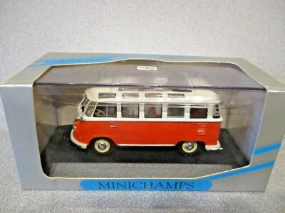 Minichamps 1:43 VOLKSWAGEN SAMBA BUS... Rojo sobre crema... ¡como nuevo y en caja! Foto 1 de 4
