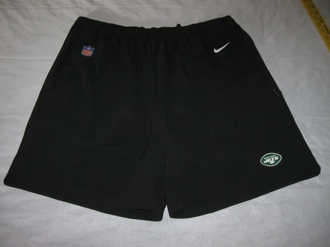New York Jets Shorts Nike Dri Fit Men's 2XL NYJ NFL Football Training Black NY Cover