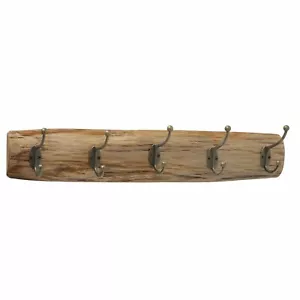 Garderobenhaken Brando Garderobenleiste 5 Haken Recyceltes Holz Antik - Bild 1 von 3