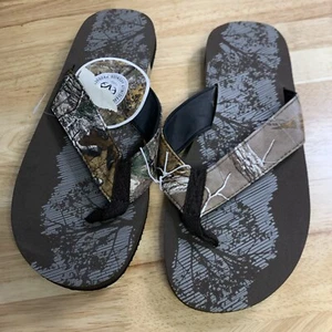 Realtree Extra Camo Men’s Flip Flops Sandals Size L/XL 11/12 Outdoor Classic - Picture 1 of 6