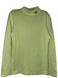 NWT Girls Turtleneck by Crazy 8, Size M 7-8, Green with Embroidered Heart - Picture 1 of 4