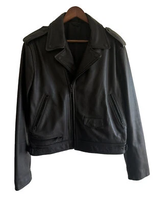 Chaqueta de cuero motera The Kooples talla XL negra Foto 1 de 3