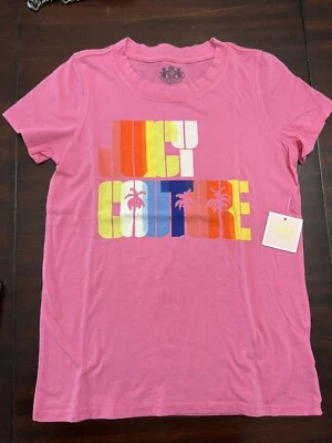 Brand New Juicy Couture t-shirt top 100% cotton Pink kids girl Sz XL US 14 - 16 - Image 1 of 4