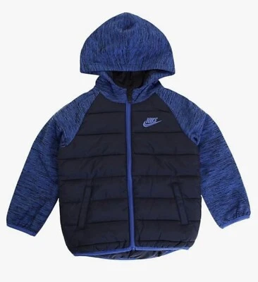 Nike Niños Therma Polar Acolchado Chaqueta Abrigo Azul Talla 6 Med 5-6 años Antiguo C7 Foto 1 de 4