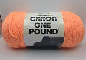 Caron One Pound Yarn Peach Color 16z/453.6g 812yds/742m Weight #4 - Picture 1 of 6