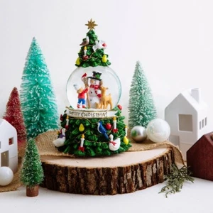 Tydus Winter Pine Snowman Snow Globe without Music [4 Inch / 100 MM] - Picture 1 of 3