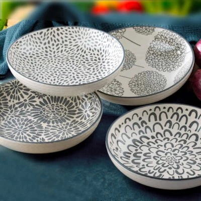 Stoneware Bowls 4 Pieces Signature Housewares