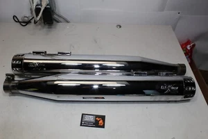 99-16 Harley Twin Cam Touring RCX RC Exhaust 4" Gatlin Chrome Muffler Set - Bild 1 von 13