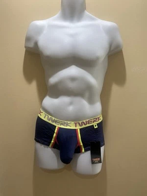 Ropa interior de diseñador para hombre Andrew Christian azul "TWERK" calzoncillo boxer talla M Foto 1 de 4