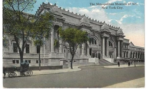 Metropolitan Museum of Art, New York City 1910 card with horse carriage - Picture 1 of 2