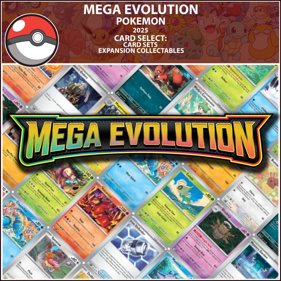 Pokemon Mega Evolution (2025) Common Sets Promo & ETB Accessories CARD SELECT NM - Image 1 of 1