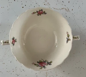 Copeland Spode Billingsley Rose Pink Cream Soup Bowl Embossed Jewel - Picture 1 of 7