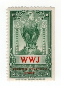EKKO Radioempfangsstempel, WWJ, Detroit, Michigan - Bild 1 von 1