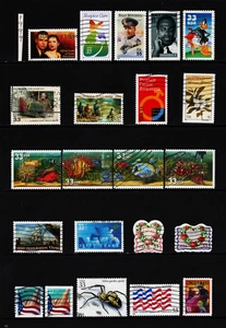 1999 Collection US stamps 33c (used set of 21) OFF paper -n499 - Picture 1 of 1