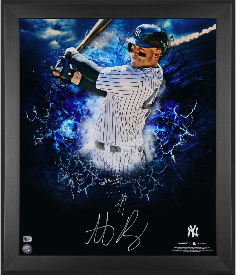 Fotografía enmarcada autografiada de Anthony Rizzo de los Yankees de Nueva York de 20" x 24" Foto 1 de 1
