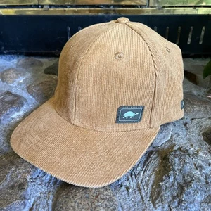 Turtle Fur Corduroy￼ 6 Panel Hat Cap Snap Back One Size ￼tan  USA New - Afbeelding 1 van 9