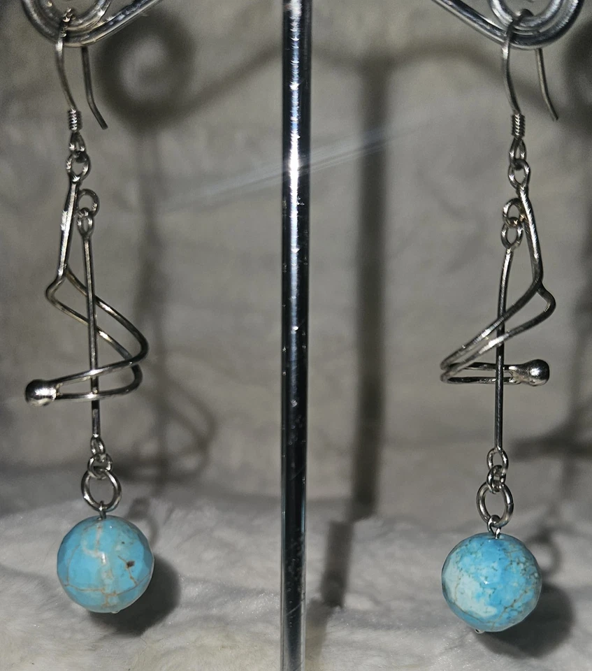 Orecchini in Turchese e Argento 925  - Immagine 1 di 1