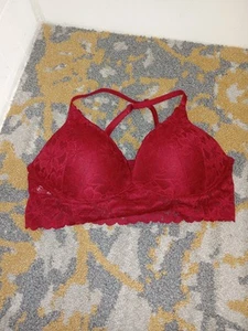 Victoria's Secret PINK Med Push Up Bralette Pull Over, Convertible **FLAW* Wine - Picture 1 of 10
