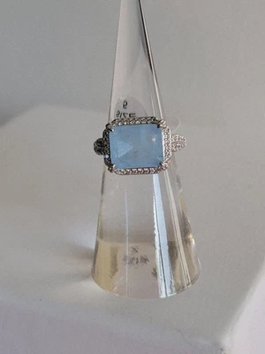 Bomb Party OG Talla 5 "Soak In The Sun" LC Cuarzo Azul Cielo, Chapado en Rodio Foto 1 de 4