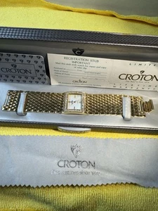 CROTON Japan Quartz Vintage Woman’s Wrist Watch Gold-tone - Picture 1 of 8