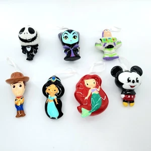 Hallmark Disney Character Decoupage Plastic Christmas Ornament Set Of 7 Lot  - Picture 1 of 24