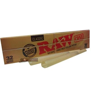 RAW Classic Cones Mega Pack 32 Cones - Pre Rolled Rolling Papers - Bulk Buy - Picture 1 of 6