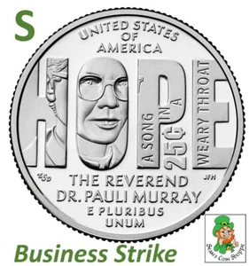 2024 S Pauli Murray American Women AWQ Quarter 25C BU San Francisco Ships Free! - Picture 1 of 3