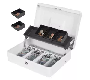 Cash Box Key Security Key Lock, Cash Box Money Tray, Large Safe Lock Saving Box - Picture 1 of 9