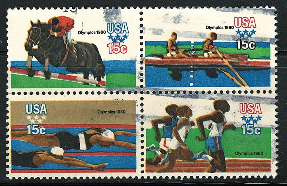 US Block of 4 Stamp Set,Scott# 1791-1794 (used) - Image 1 of 1