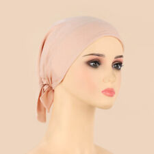 Women Satin Lined Underscarf Turban Muslim Inner Hijab Modal Caps Islam Headwrap