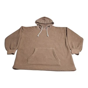 Madewell Resourced Fleece Bubble Sleeve Hoodie Sweatshirt Damen Gr. M hellbraun - Bild 1 von 6