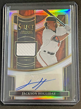 2023 Panini Select Jackson Holliday Swatches Signatures /99 Orioles #SSSJH