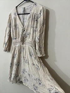 American Rag Shirred Waist Minidress Size M Ditsy Floral Print with Shirring - Picture 1 of 4
