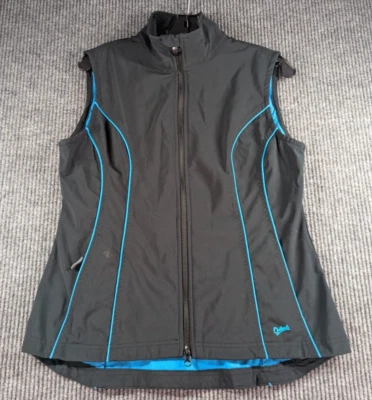 Colete Outback Trading Feminino Médio Preto Azul Ponta Dupla Zíper Completo Caminhada Ao Ar Livre - Imagem 1 de 4