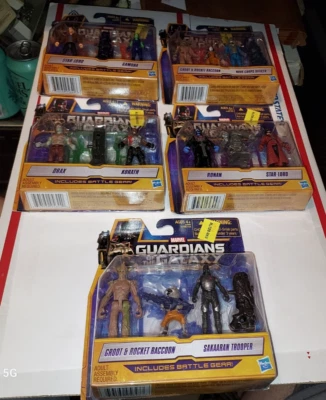Juego de mini figuras Marvel Hasbro Guardianes de la Galaxia 2013 X5 Foto 1 de 4