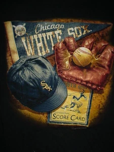 Para Hombres-1901 Chicago White Sox Sombrero Guante de Pelota Colgante-Camiseta Negra-L - Imagen 1 de 1