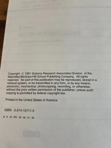 Reasoning and Writing Level B 1991 Good Condition Teacher Presentation Book Lev - Picture 1 of 3