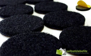 Filzgleiter rund Ø 62 mm schwarz | ab 4St. | stark selbstklebend 3,5mm dick - Picture 1 of 2